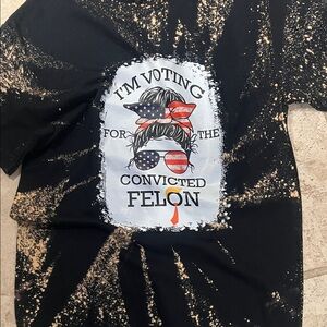 Gildan Kids T-Shirt in Black and Tan with Patriotic Design